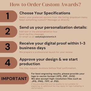 Dance Awards and Custom Trophy Wooden Award - Music Awards, Engraved Plaque, Award Plaque for Performance Personalized Gift Custom Award Set image 13