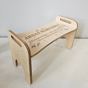 Toddler Step Stool Custom engraving, Personalized Wooden Kids Step Stool, Montessori Step Stool, Kids birthday gift, Gifts for kids