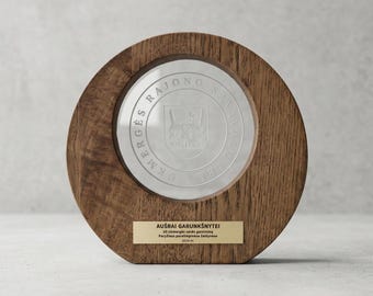 Engraved Award - Custom Engraved Wooden Trophy - Unique Handcrafted Award, Elegant Design, Personalized to Celebrate Achievements