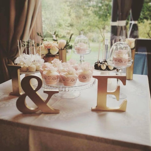 Custom Wooden Initials – Wedding Decor, Valentine's Gift