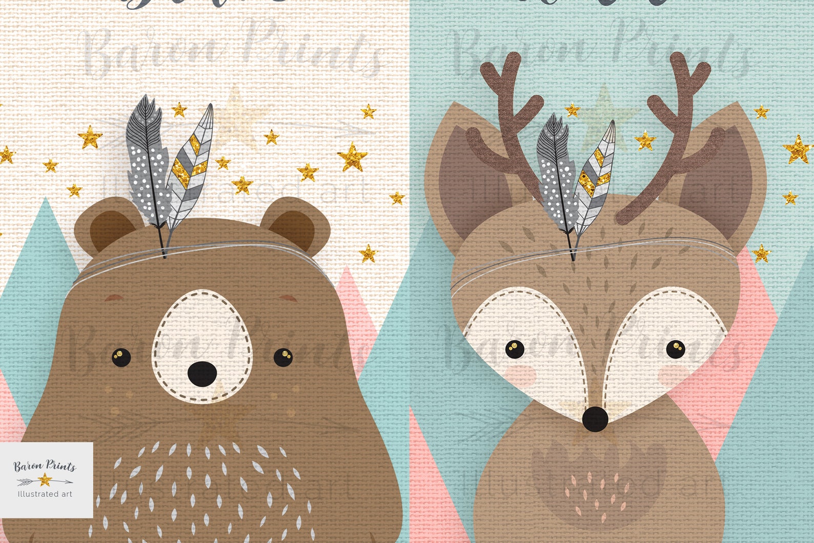 Printable Woodland Animal Wall Art Printable Animal Wall Art Etsy