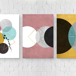 SALE Set of 3 Modern art Abstract wall art Print set | Etsy