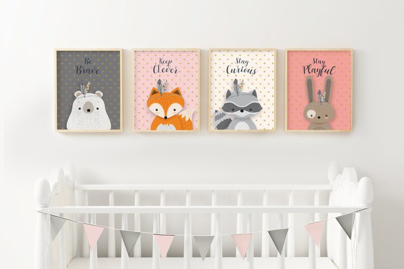 Woodlands Nursery Nursery Wall Art Quote Print Woodland Etsy España