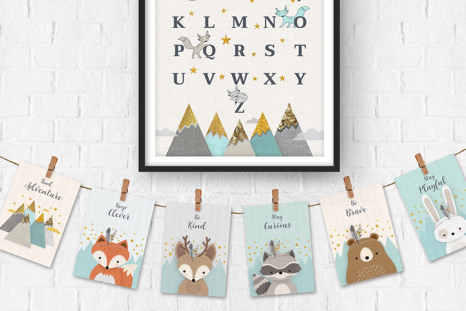 Printable Forest Friends Wall Art Set of 6 Etsy