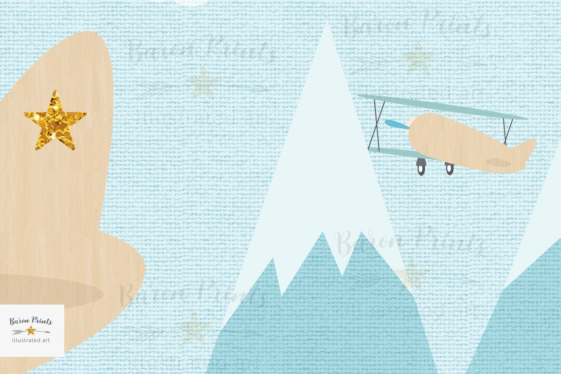 Baby Boy Nursery Airplane Nursery Plane Nursery Decor Etsy