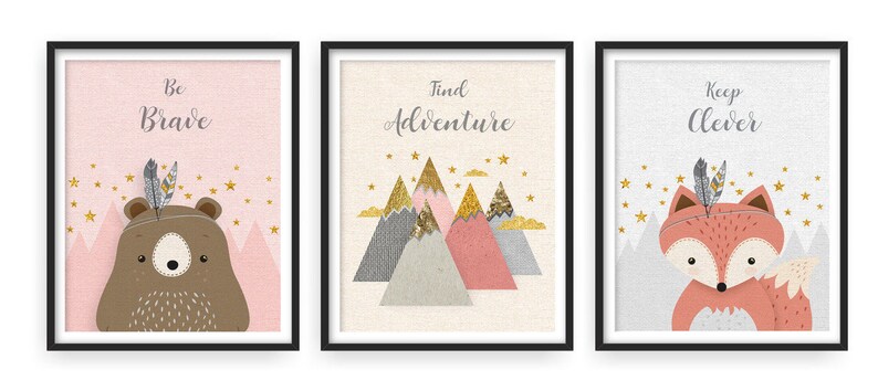 Mountains Printable Nursery Print Tribal Nursery Print | Etsy