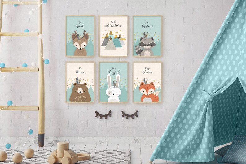 Woodland nursery Boy nursery Baby boy Nursery decor Etsy