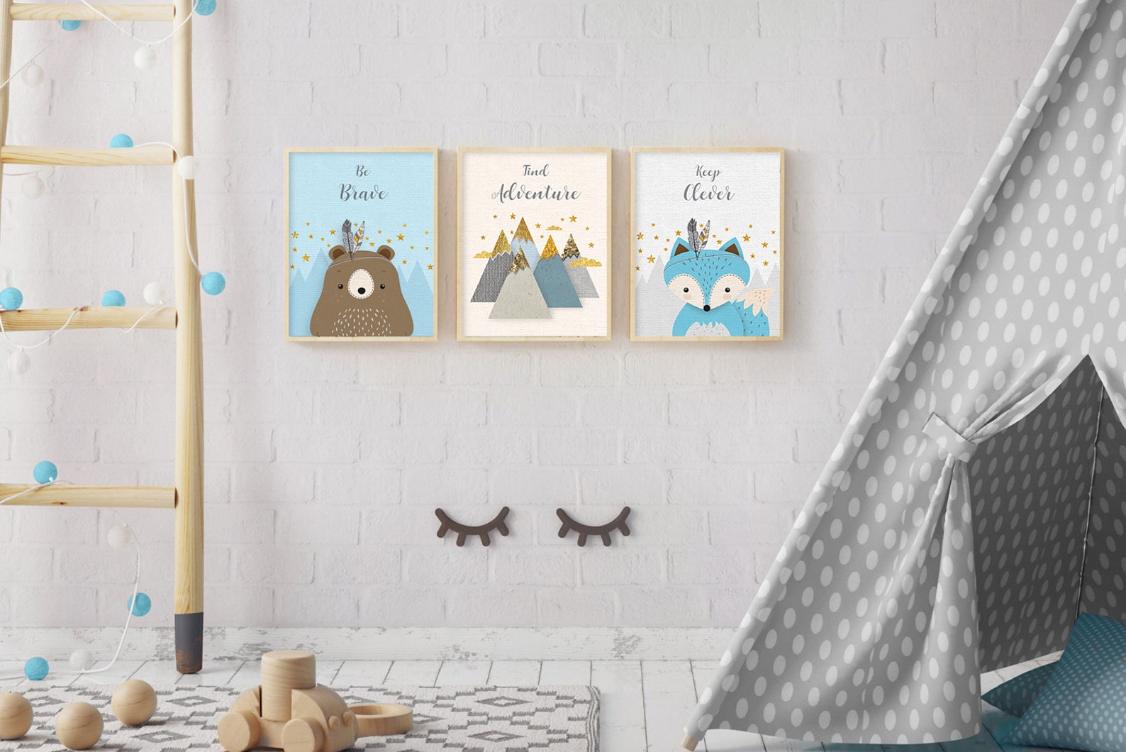 Nursery Bear Decor Nursery Art Baby Woodland Decor Woodland Etsy