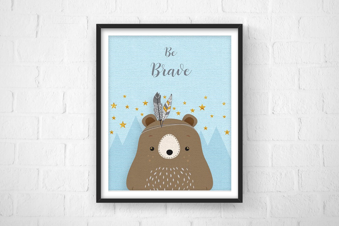 Nursery Bear Decor Nursery Art Baby Woodland Decor Woodland Etsy España