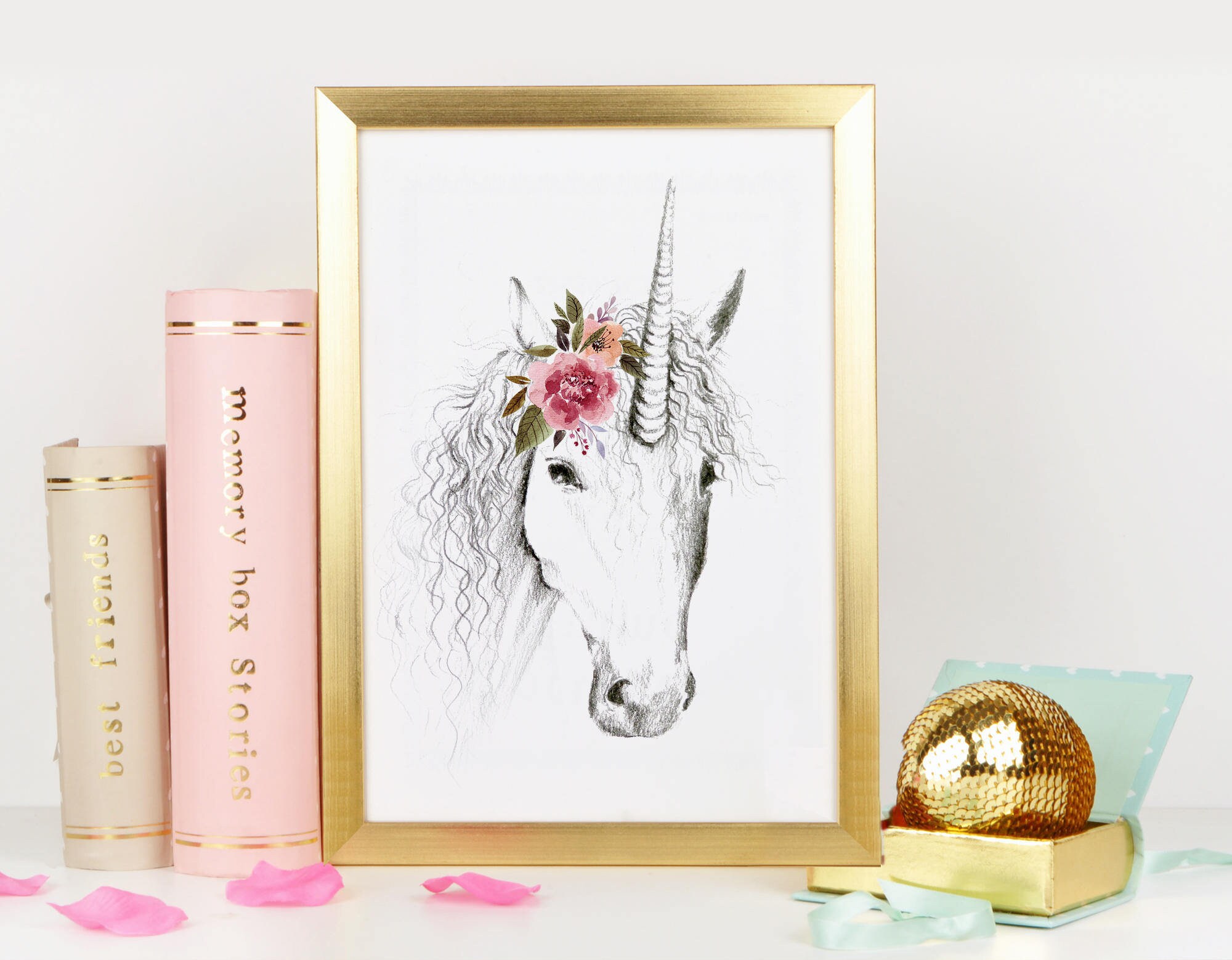 Nursery wall art Unicorn decor Nursery print Nursery Etsy