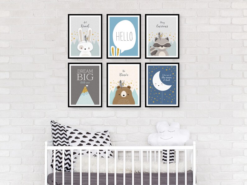 Décoration murale chambre d'enfant garçon bleu - Créatrice ETSY : EliorDécor