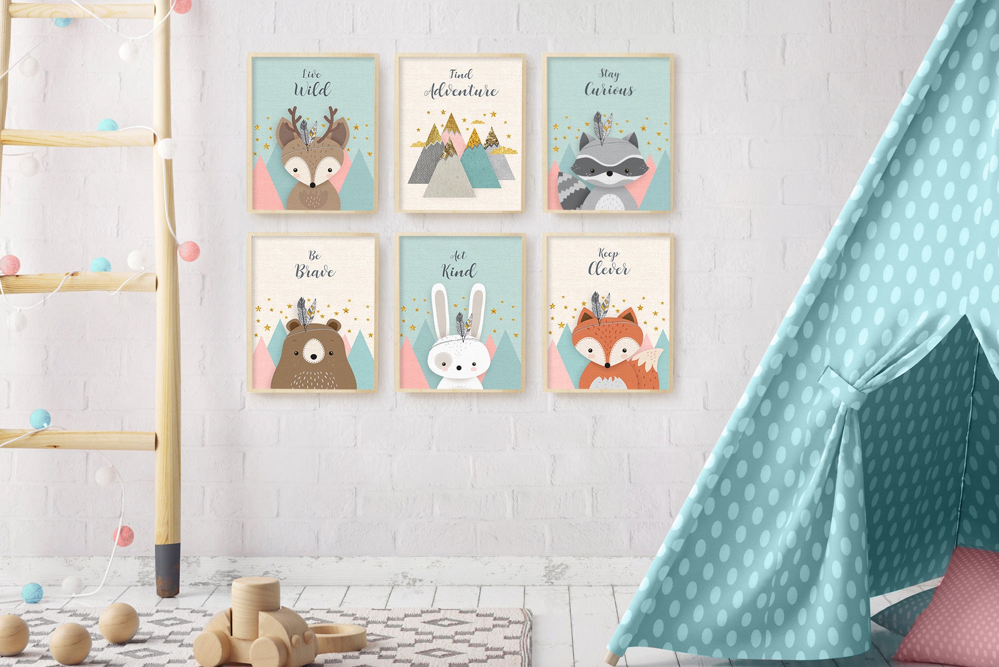 Printable Woodland Animal Wall Art Printable Animal Wall Art Etsy