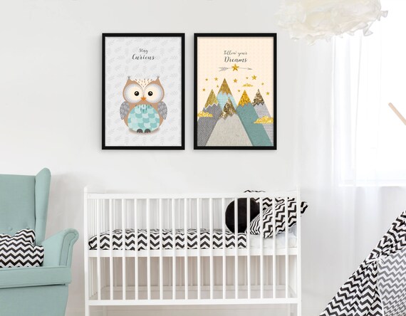 owl nursery set
