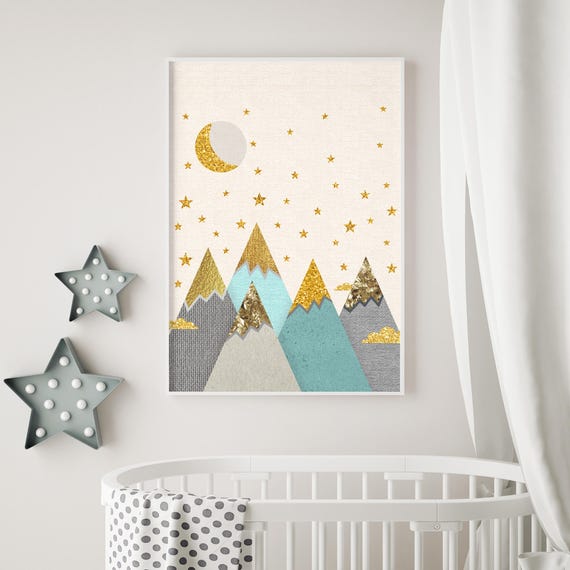 mountain nursery wall art