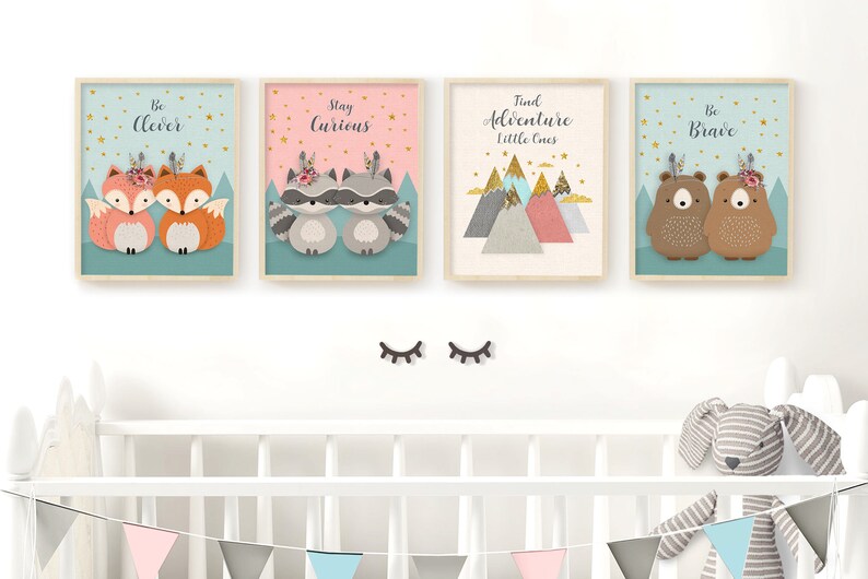 twin nursery wall decor