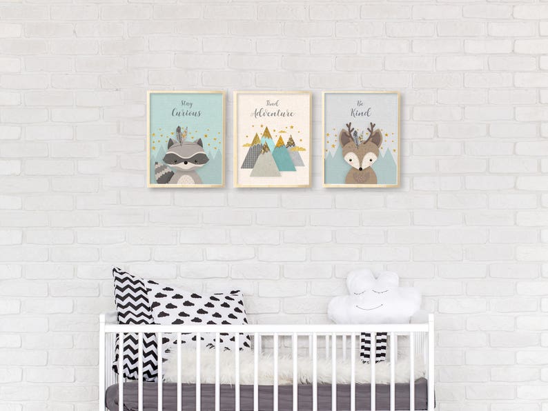SALE Nursery Baby Decor Nursery Decor Woodland Nursery Set Etsy