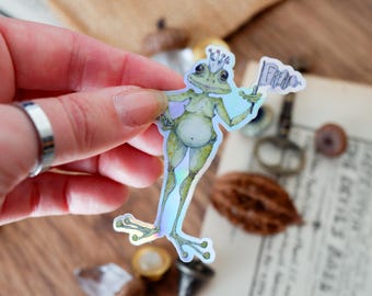 Let Your Freak Flag Fly - Vinyl Frog Sticker // 2 x 3.5"