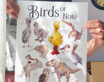 Birds of Note  Art Print - 11x14" // Original Artwork