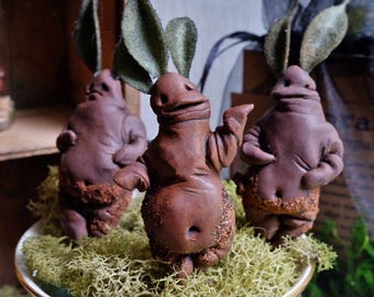 Adopt Your own Mandrake // Mandrake Charms, Talisman, Creature Companion and Art Doll // Harry Potter
