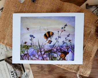 Bee with a Bucket // Art Print