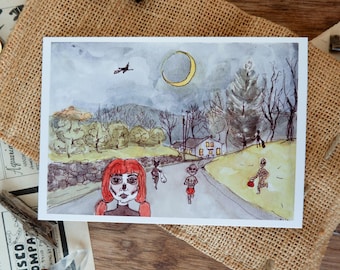 Trick or Treat // 5x7" Art Print