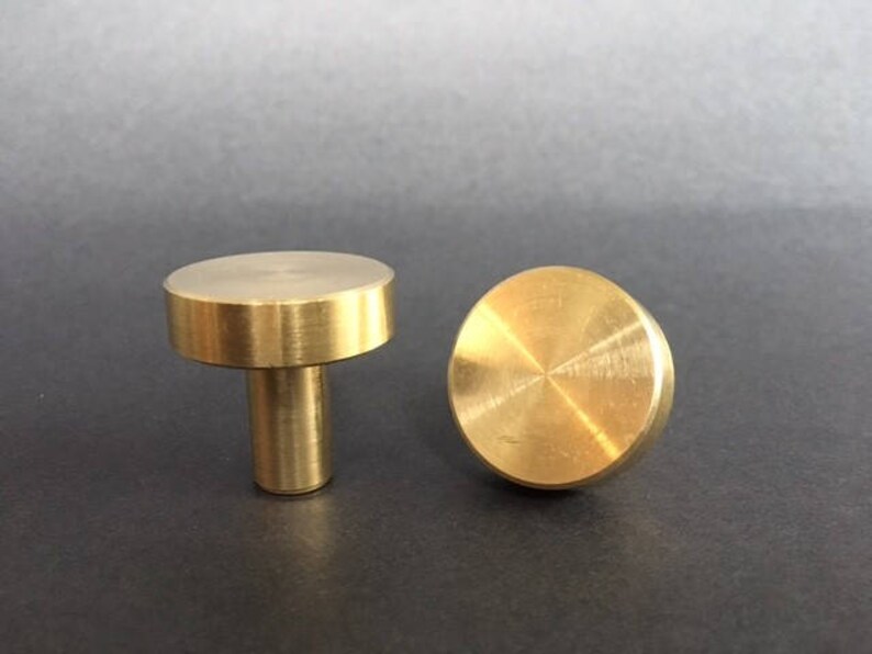 Large Brass Knob Modern Brass Knob Brass Hardware Etsy