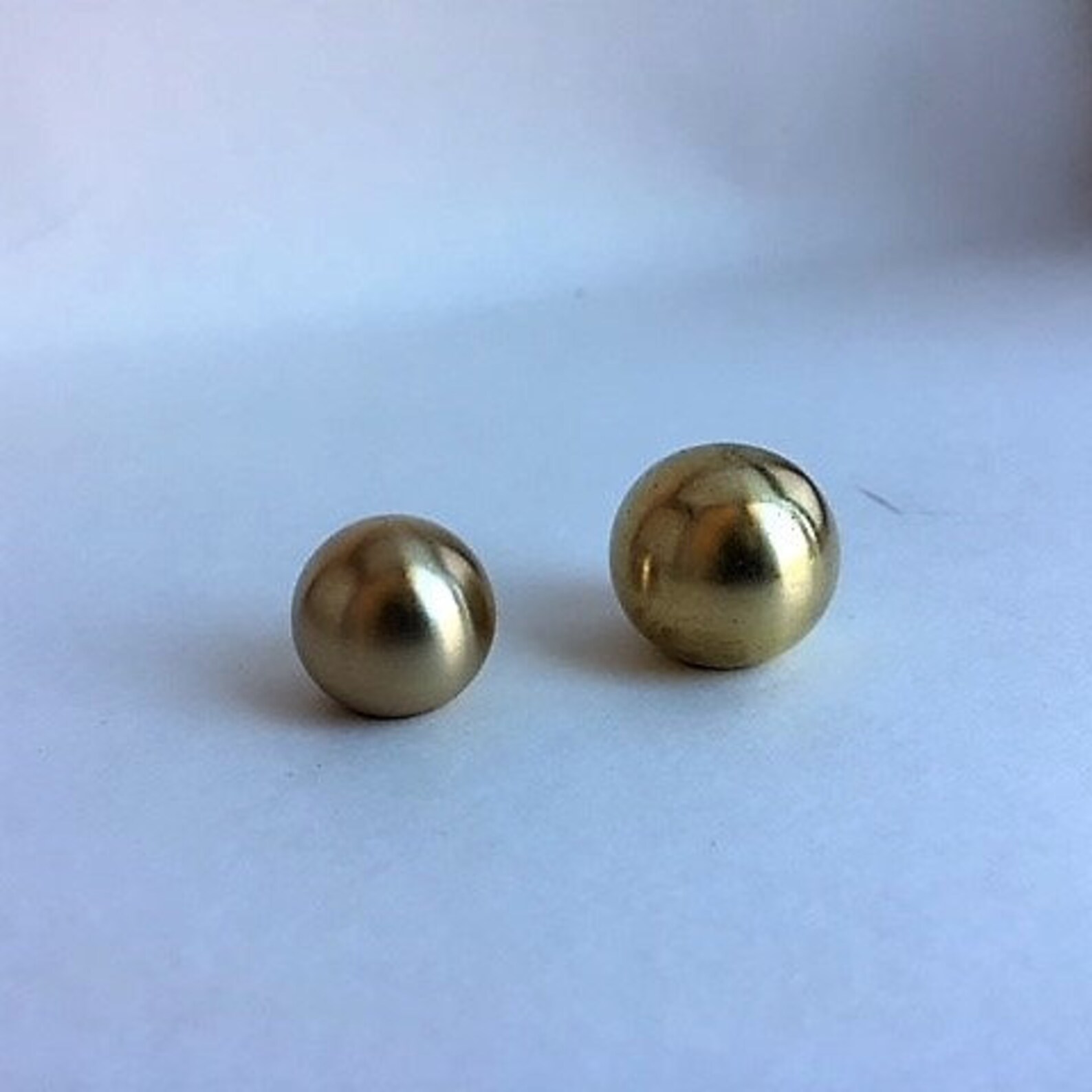 Ball Pull Ball Knob Modern Small Brass Ball Pull Mid Century Etsy