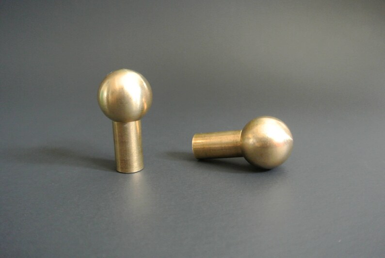 Ball Knob Ball Pull Brass Pull Mid Century Ball Knob Etsy