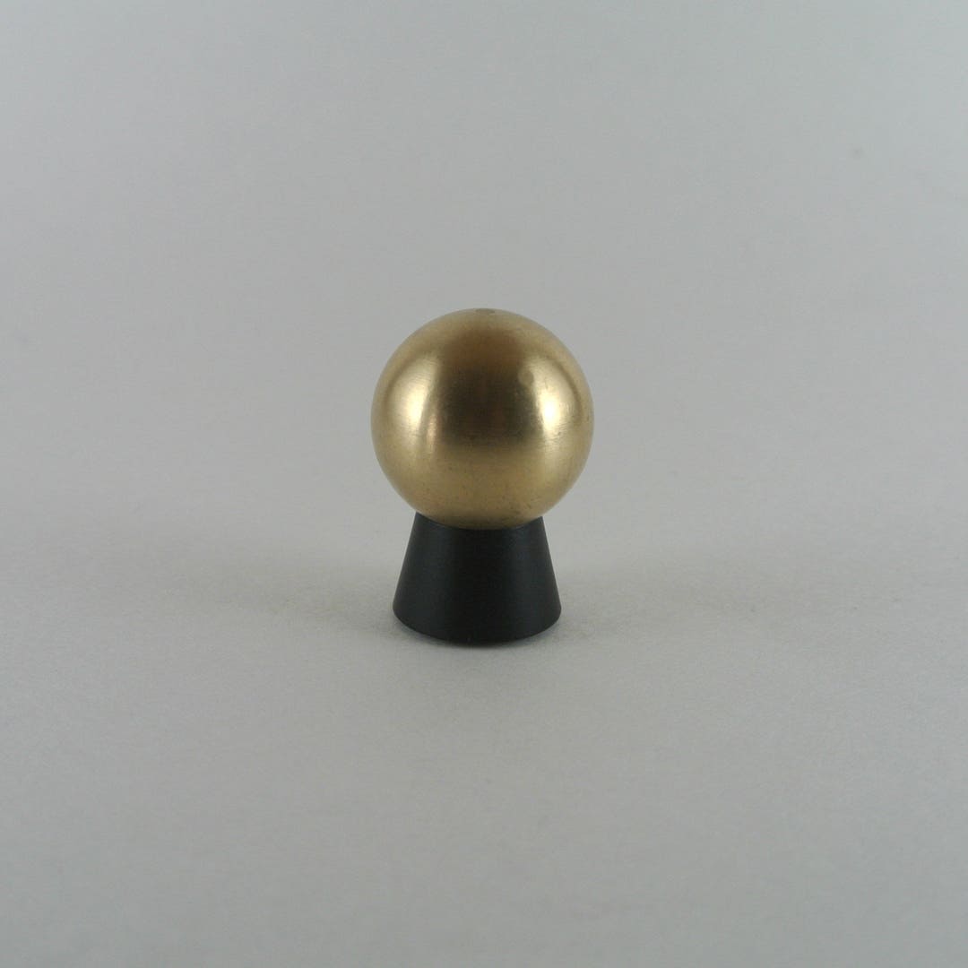 Black Ball Knob Brass Ball Knob Black and Brass Drawer Knob Etsy