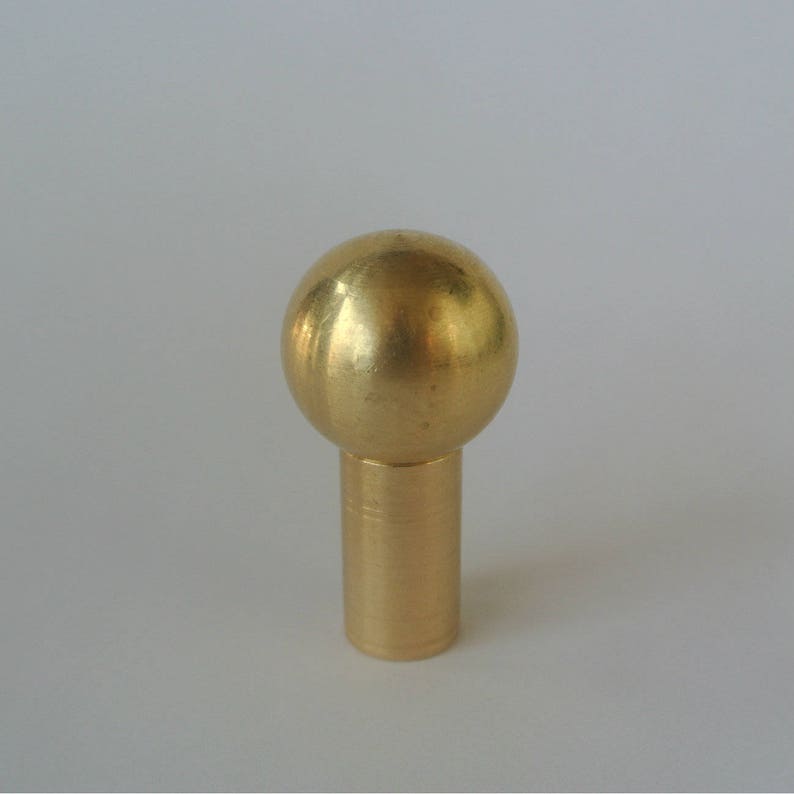 Ball Knob Ball Pull Brass Pull Mid Century Ball Knob Etsy