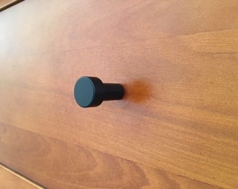 Modern Black Cabinet Pull -  Black Drawer Pull - Black Cabinet Knob - Brass Hardware -  Handmade