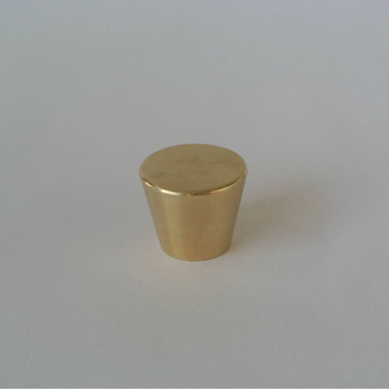 Brass Pull Small Brass Cone Shaped Knob Brass Knob Etsy