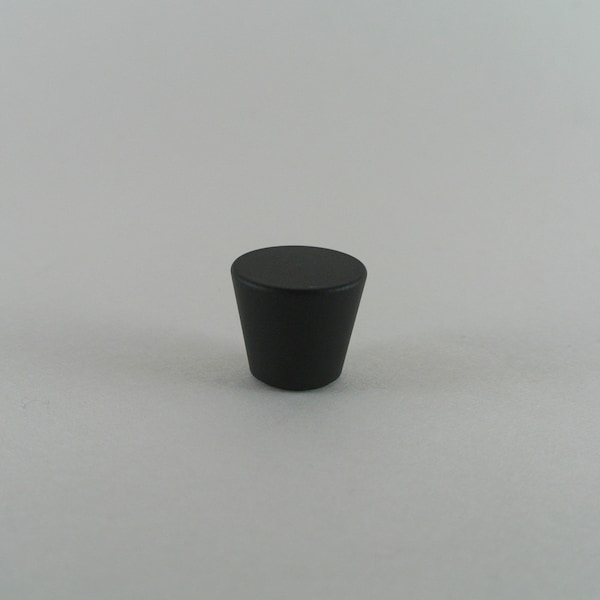 Petite Black Cone Small Black Cone Knob Black Cabinet Pull - Modern Hardware Mid Century Knob Handmade