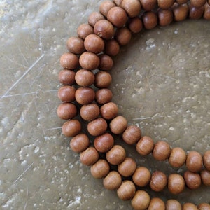 Aromatic Sandalwood Mala Bead Necklace for Reiki, Yoga, Meditation, Spiritual Practice Bohemian Prayer Buddhist Natural Boho Gift 8mm Beads image 7