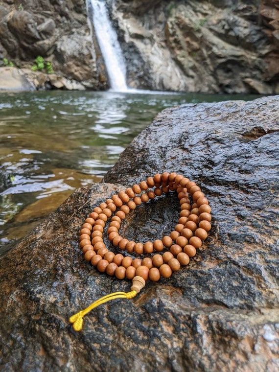 Aromatic Sandalwood Prayer Beads Necklace / Reiki, Yoga, Meditation,  Spiritual Practice Bohemian Prayer Mala Buddhist Natural Boho Gift 