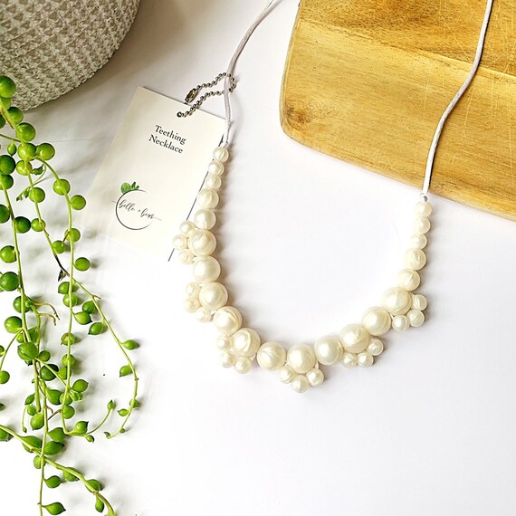 pearl teething necklace