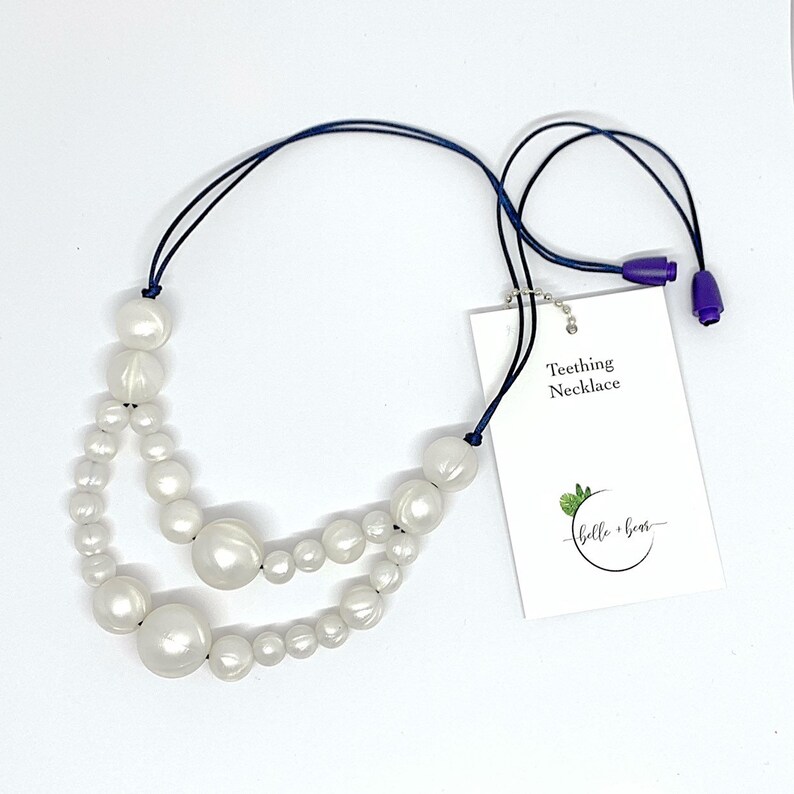 pearl teething necklace