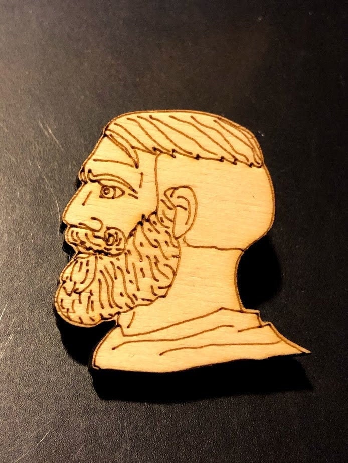 Yes Chad Meme Badge Etsy Uk