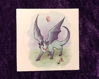 1.5"Círculo Dragón Pegatina conjunto de 5 Pegatinas