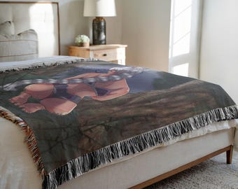 Manta tejida "Encontrando el camino de regreso a la luna"