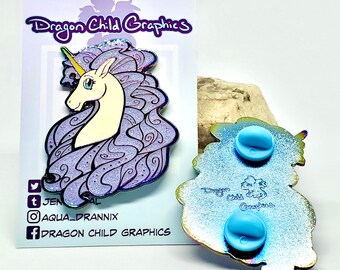 Magical Unicorn Enamel Pin Rainbow, Glow, or Dyed!