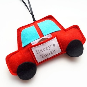 Car Tooth Fairy Pillow First Tooth Loss Tooth Fairy Cushion Tooth Fairy Visit Personalised Tooth Fairy Car Pillow Car Tooth Pouch Cars Theme