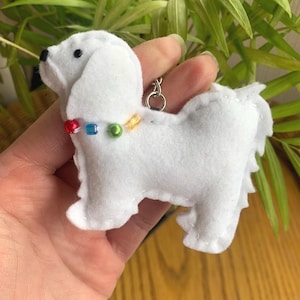 Maltese Dog Gift for Dog Lover Gift For Friend Maltese Lover Maltese Decoration Maltese Dog Bag Charm Maltese Keychain Maltese Gift for Her