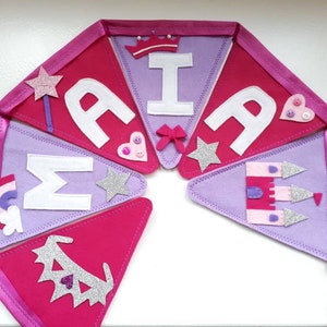 Princess Bunting Personalised Princess Party Fairytale Bunting Princess Bedroom Decor Princess Theme Banner Princess Gift Princess Birthday