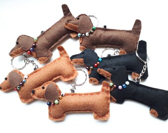 Dachshund Sausage Dog Bag Charm / Keyring / Hanging / Gift