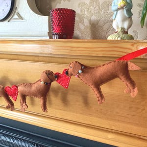 Fox Red Labrador Garland Fox Red Labrador Gift for Labrador Lover Labrador Christmas Decor Labrador Garland Christmas Fox Red Lab Gift Lab