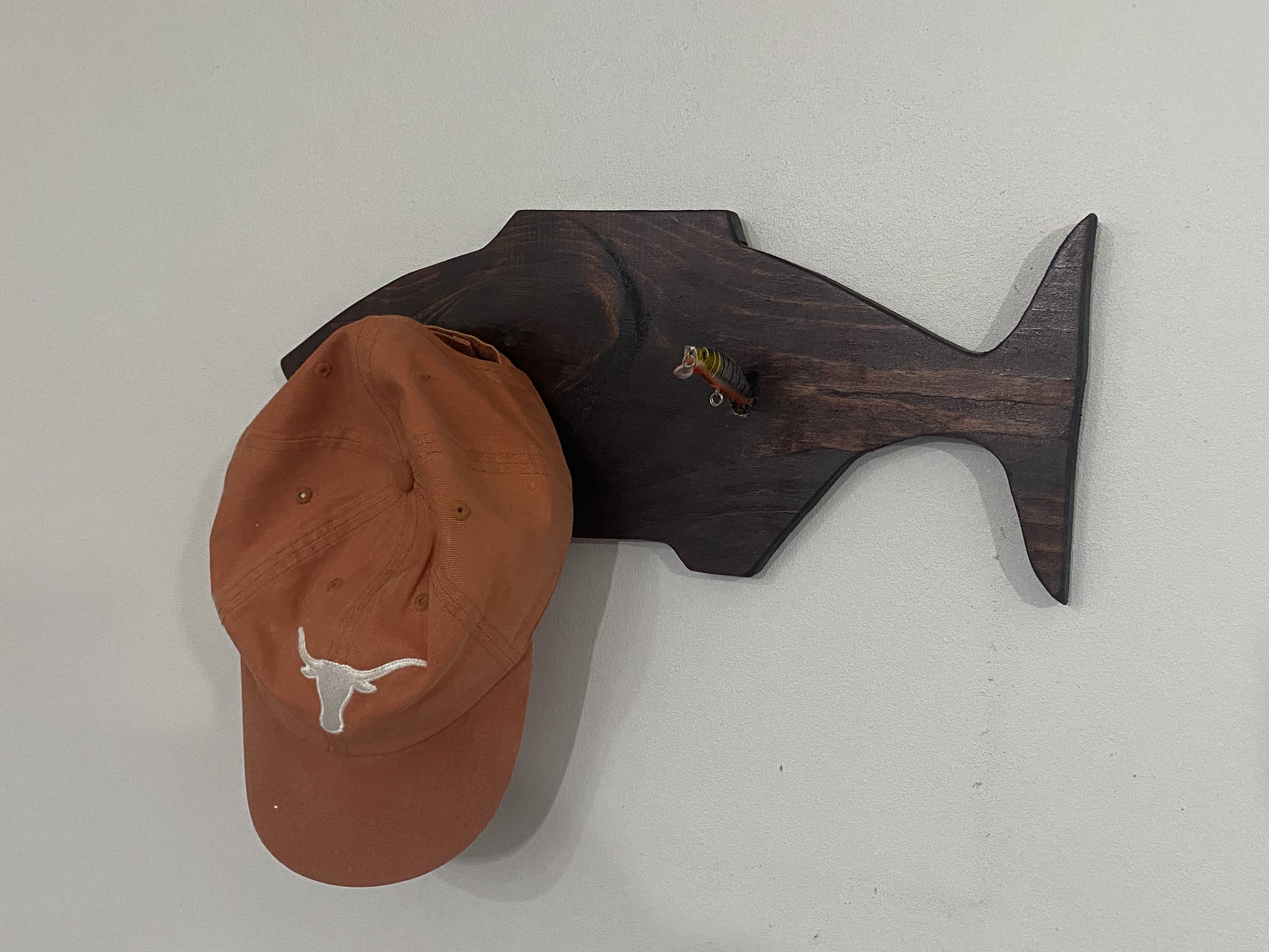 Wood Fishing Lure Hat Rack/key Rack 
