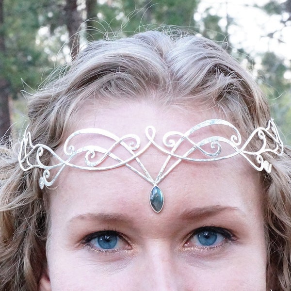 Elven Wedding Tiara - Lord of the Rings Elf Queen Crown - Galadriel Tiara - Fantasy Tiara