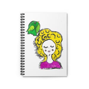 Quaderno a spirale Whimsical Art - Perfetto per anime creative, diario, regalo per artisti, diario per amanti degli uccelli, cancelleria carina