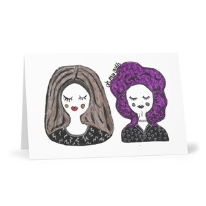 Chic Damen Grußkarten Set | Stilvolle Grußkarten für Freunde, Geburtstag, Freundschaft, Danke, künstlerische Karten, 7 Stk
